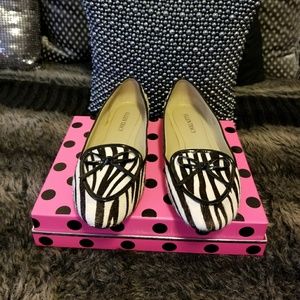 ELLEN TRACY Alpine RealCow Hair Zebra Print~sz 7.5
